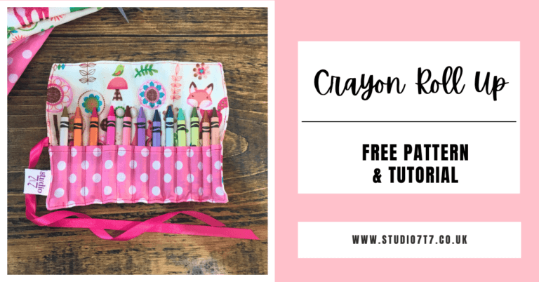 crayon roll up free pattern and tutorial