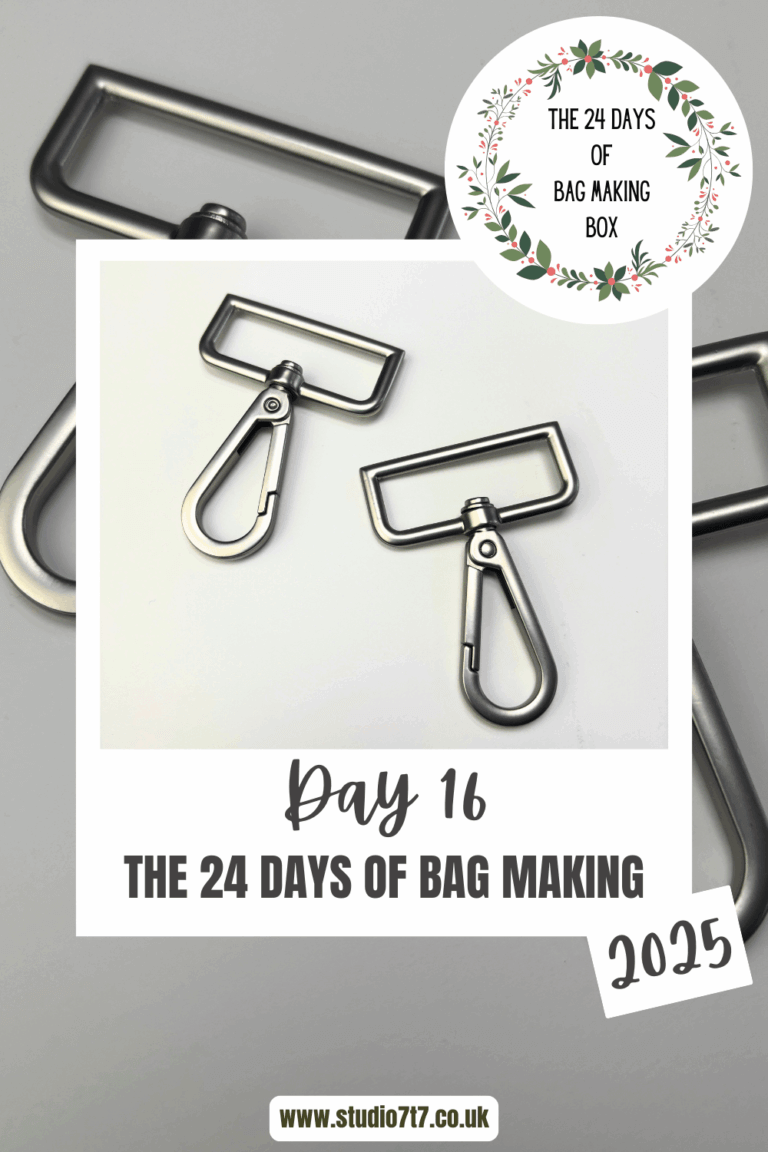 day 16 of the 24 days of bag making - silver matte lobster clasps for bag making