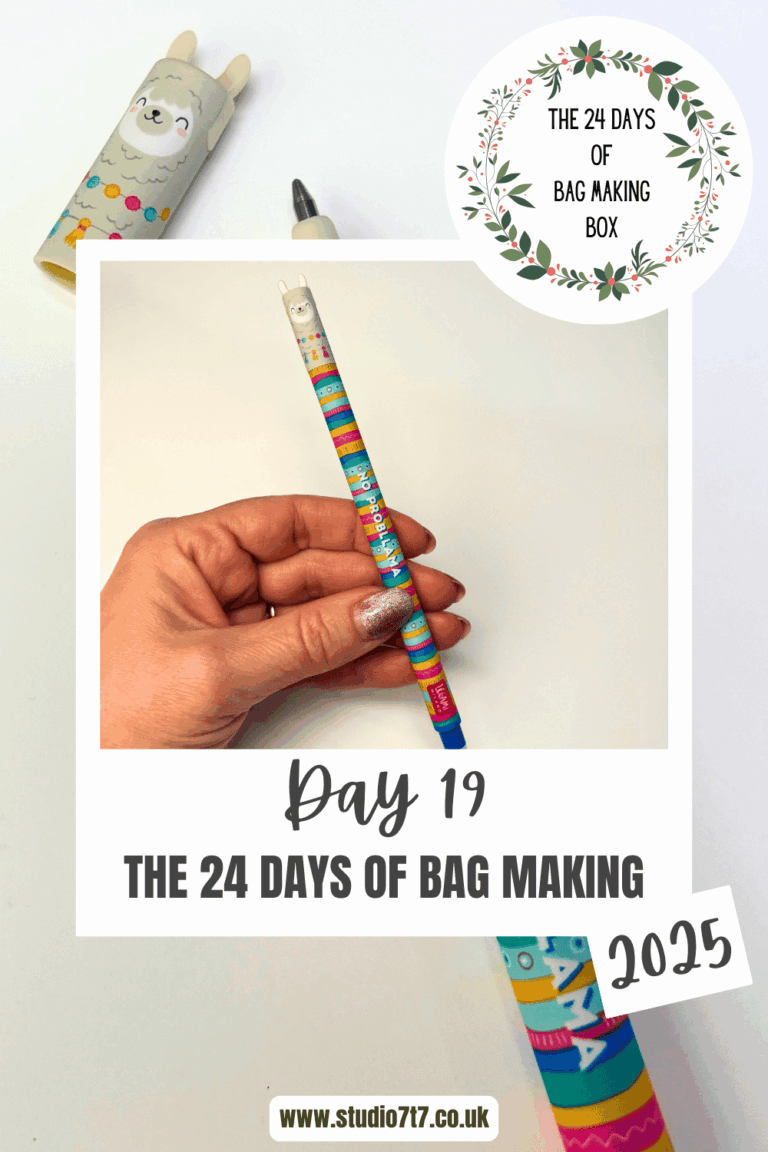 Day 19 of the 24 days of bag making - a legume heat erasable pen