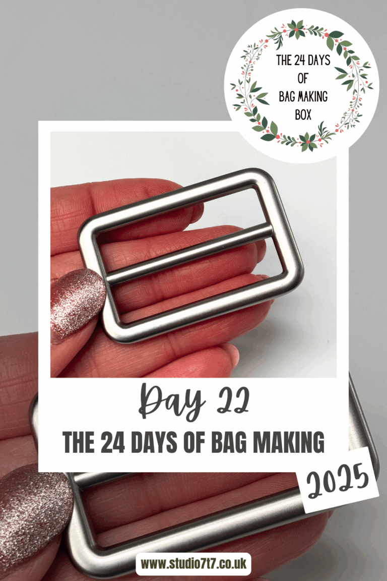Day 21 of the 24 days of bag making 2025. A matt silver slider for strap making