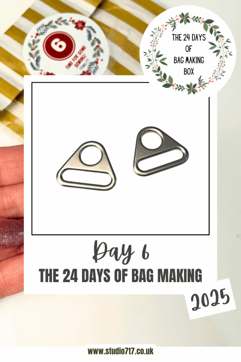 2 silver triangle d rings for bag making - day 6 of the 24 days of bag making